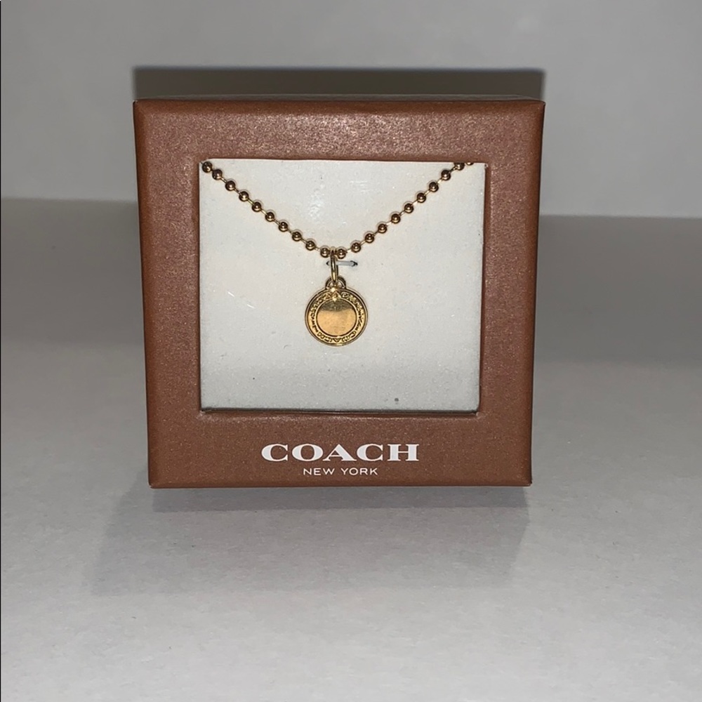 Coach Logo Charm Necklace